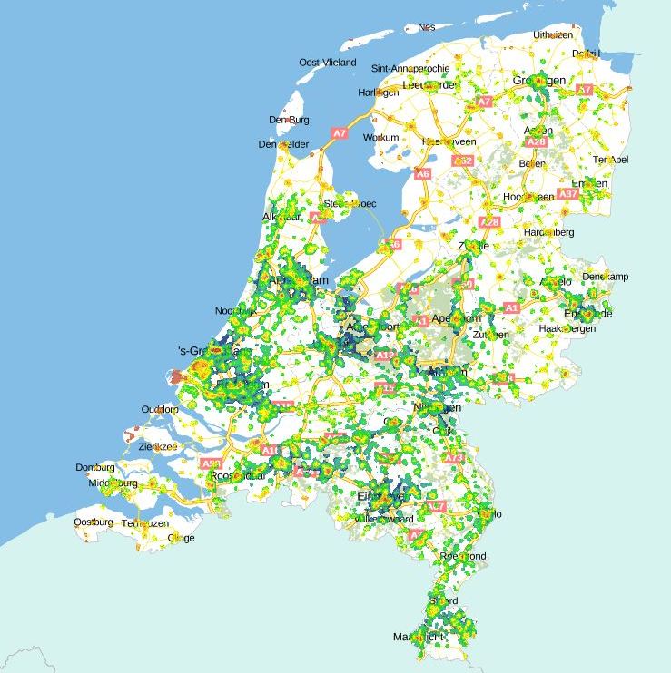 Kaart van Nederland